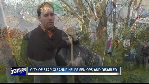 Raking leaves for seniors and disabled to make Star shine