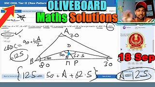 🔥90/90 Maths Solutions SSC CHSL Tier 2 Oliveboard 18 Sep | MEWS Maths #ssc #oliveboard #cgl2023