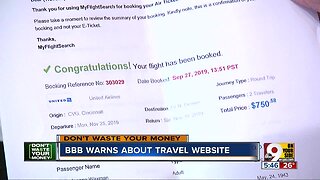 DWYM: BBB warns about travel website