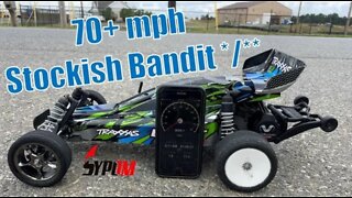 Traxxas Bandit VXL-Can it Really go 70 mph/115 kph out of the Box as Advertised? Speed Runs and More