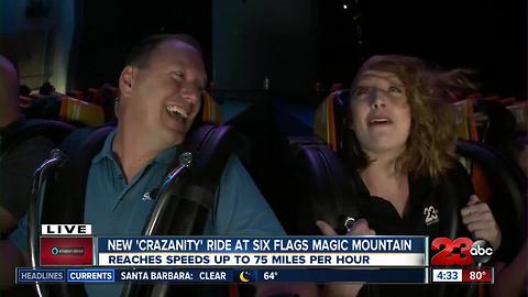 New Ride at Six Flags 23ABC and Six Flags 'Crazanity'