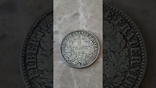 Overly Excited Overview Of A Franch Silver Franc Coin