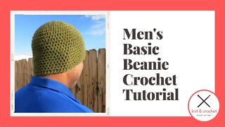 Basic Men's Beanie Free Crochet Pattern Workshop