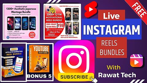 Instagram Reels Bundle Free Of Cost | Latest Reel Bundles | All Free Reel Bundle Available