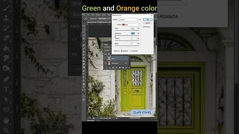door 🚪 colour change green 💚 using photoshop new ideas -Short photoshop tutorial #shorts