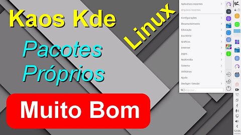 KaOS distro Arch Linux com pacotes próprios. Interface Enxuta do Ambiente Desktop KDE