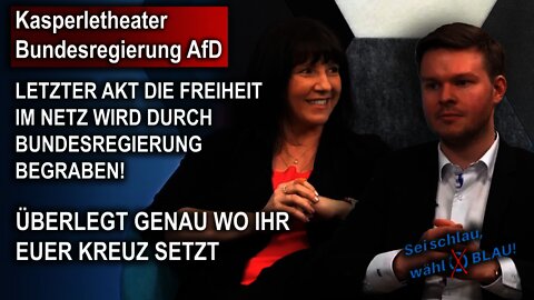 Kasperletheater Bundesregierung, zerstört unser Land AfD