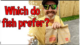 Fast Food Fishing Challenge! Which Hamburger Will Catch More Fish? Burger King or McDonald's?