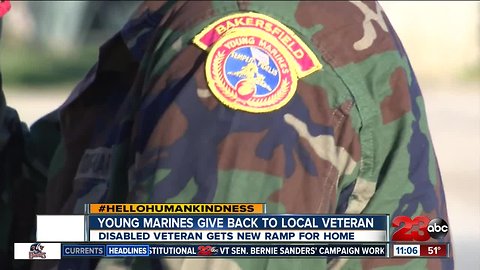 Young Marines of Bakersfield give back to a local veteran in need