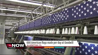 South Florida Goodwill produces 600 U.S. flags a day