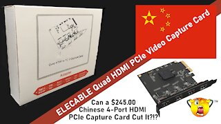 DrBill.TV Special - ELECABLE PCIe 4-Port HDMI Video Capture Card Install and Test!