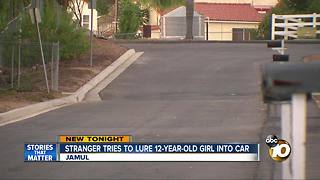 Stranger tries to lure 12-year-old girl into car