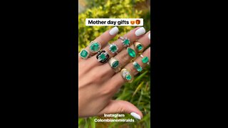 Beautiful May Birthstone Mother’s Day emerald and diamond jewelry gifts