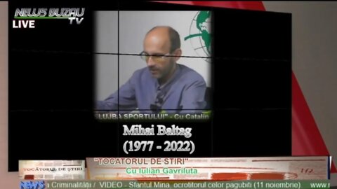 LIVE - TV NEWS BUZAU - TOCATORUL DE STIRI, EDITIE SPECIALA - Misu Baltag- IN MEMORIAM