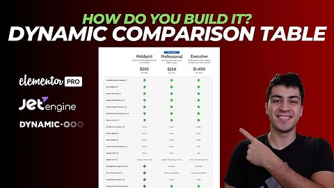 How To Build A Dynamic Pricing Comparison Table with Elementor & JetEngine (Part 2/2)