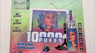 R and M Tornado 10000 puffs Vape video & discount code. Blueberry Bubblegum don't get ripped off!