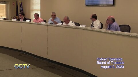 Oxford Township Board of Trustees Budget Meeting: 8-2-23