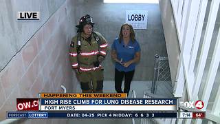 High rise climb fundraises for lung disease research