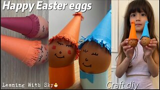 Making hat wearing craft diy eggs for easter 🐣