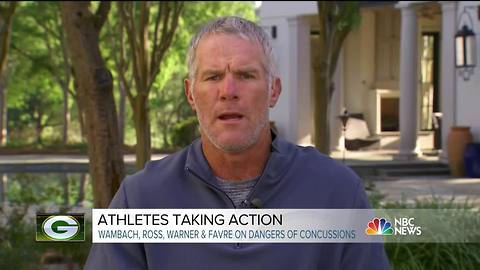 Favre discusses dangers of concussions