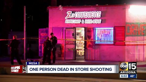 1 dead, 1 hospitalized in shooting at Mesa convenience store
