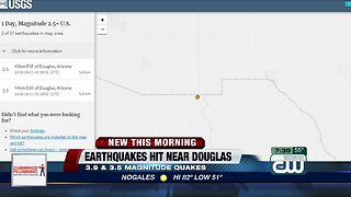 Two earthquakes registered near Douglas Friday