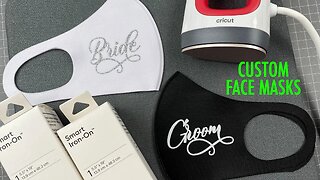 PERSONALIZE YOUR OWN FACE MASKS! DIY Fabric Face Mask with Glitter Vinyl | Cricut Tutorial