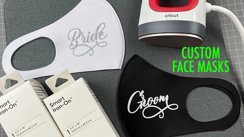PERSONALIZE YOUR OWN FACE MASKS! DIY Fabric Face Mask with Glitter Vinyl | Cricut Tutorial