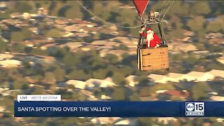 Santa makes appearance over the Valley in hot air balloon