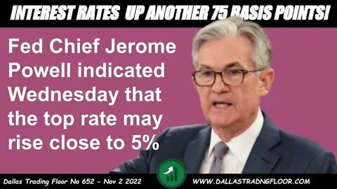 INTEREST RATES UP ANOTHER 75 BASIS POINTS!