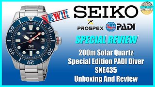 New Legend! | Seiko Prospex PADI Special Edition 200m Solar Quartz Diver SNE435 Unbox & Review