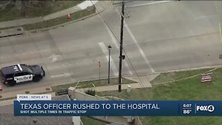 Texas police officer shot multiple times during traffic stop