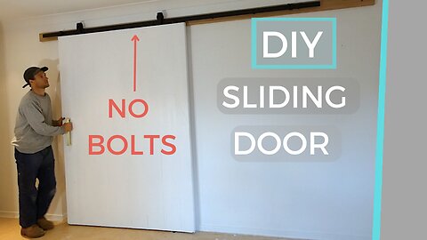 How To Install A Large Surface Sliding Top Hung Barn Door | No bolts