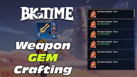 BigTime: Weapon GEM crafting, how to...