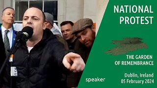 speaker - National Protest, Dublin , Ireland - 05 Feb 2024