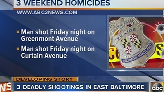 3 deadly shootings in east Baltimore