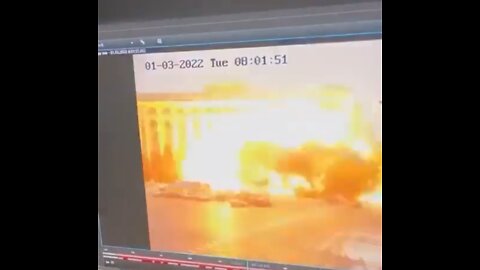 Massive Explosion When Russian Forces Bombed Kharkiv Gov’t Building