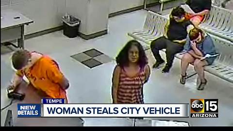 Woman accused of stealing city vehicle in Tempe