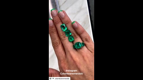 Contemporary trendy and vintage certified minor oil Colombian emerald gift rings online