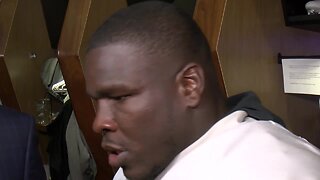 Frank Gore following the team's first practice of the regular season
