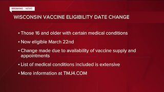 Gov. Evers, DHS move up vaccine eligibility for Wisconsin residents with medical conditions to March 22