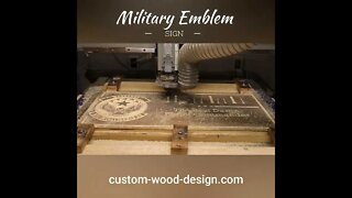 Military Emblem wooden plaque // #shorts #military #militarysign #cnc #viral #fyp
