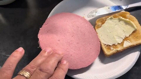 Baloney steak sandwich