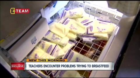 Teachers encounter problems trying to breastfeed