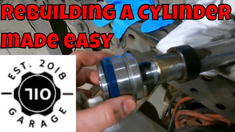 Rebuilding Hydraulic Cylinder MADE EASY!