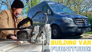 HOW TO BUILD UPPER CABINETS IN A SPRINTER VAN : (Van Conversion Series Ep. 4)