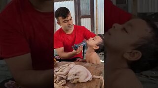 #Kids beard Shaving #বাচ্চাদের দাড়ি কামানো #funny video #father Shaving # reels #viral