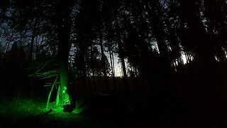 putting gear in the tent woodland wildcamping night lapse 18th Jan 2022