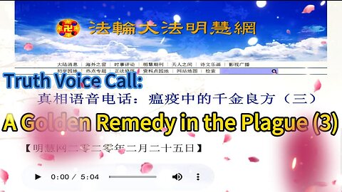 真相语音电话：瘟疫中的千金良方（三）Truth Voice Call: A Golden Remedy in the Plague (3) 2020.02.25