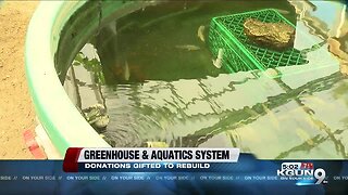Manzo Elementary School's greenhouse and aquatics system rebuilt